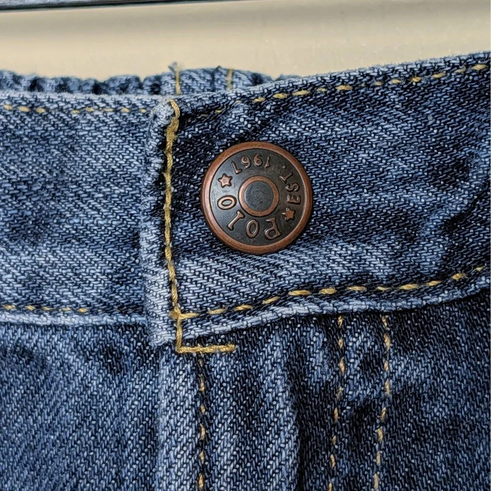 Vintage Polo Jeans Co. Ralph Lauren Infant Blue Denim Size 12‎ Months